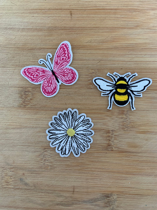 summer themed embroidery patches 