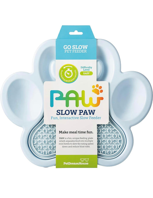 Paw Slow Feeder and Lick Mat 2in1 Blue - The Dotty Dog Co